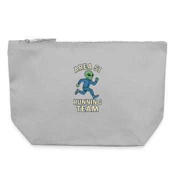 Alien Running Team Area 51 Design - Canvas Zip Pouch 22 x 23 cm - sports grey - Front