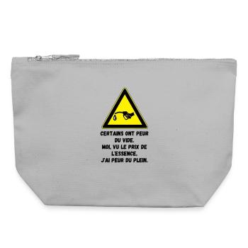 Fear of filling up with gas - Canvas Zip Pouch 22 x 23 cm - sports grey - Front
