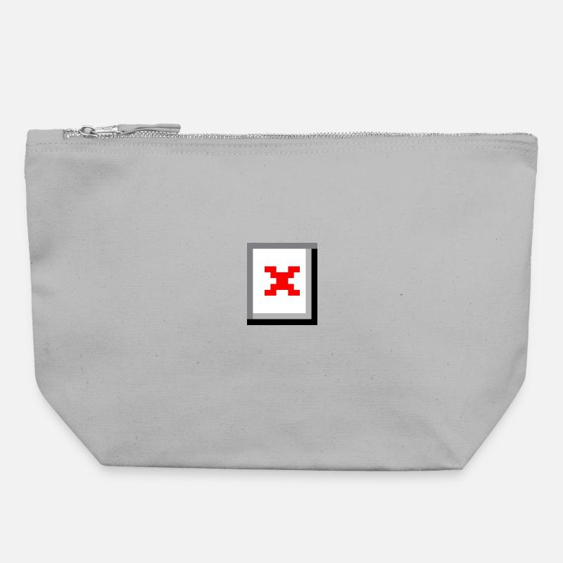 Image Not Found - Canvas Reißverschluss-Täschchen (22 x 23 cm) - Grau meliert