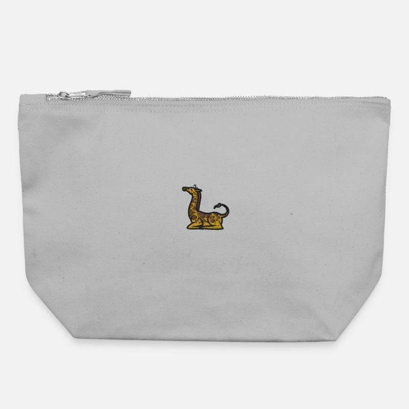 Giraffe - Canvas Zip Pouch 22 x 23 cm - sports grey