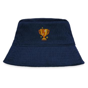 Pokal - Bio Cord Bucket Hat - Navy - Vorne