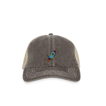 Spaceship - Vintage Trucker cap - vintage brown/stone - Front