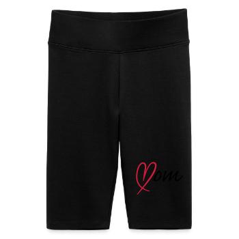 Mom Heart | Herz - Short cycliste taille haute Femme - noir - Devant