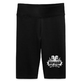Hip Hop - Rap Music - Women's High-waist bike Shorts - black - Front