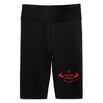 Infirmière / Infirmier / Hôpital / Médecine / - Short cycliste taille haute Femme - noir - Devant