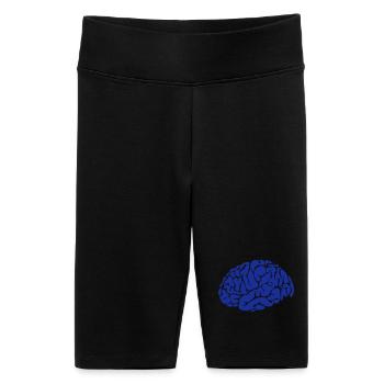 A blue brain to think of the ocean - Women's High-waist bike Shorts - black - Front