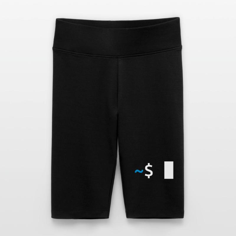 Linux Shell Command Frauen High Waist Bikershorts