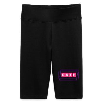 Cath - Frauen High Waist Bikershorts - Schwarz - Vorne