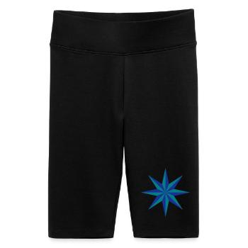 Star wide - Women's High-waist bike Shorts - black - Front