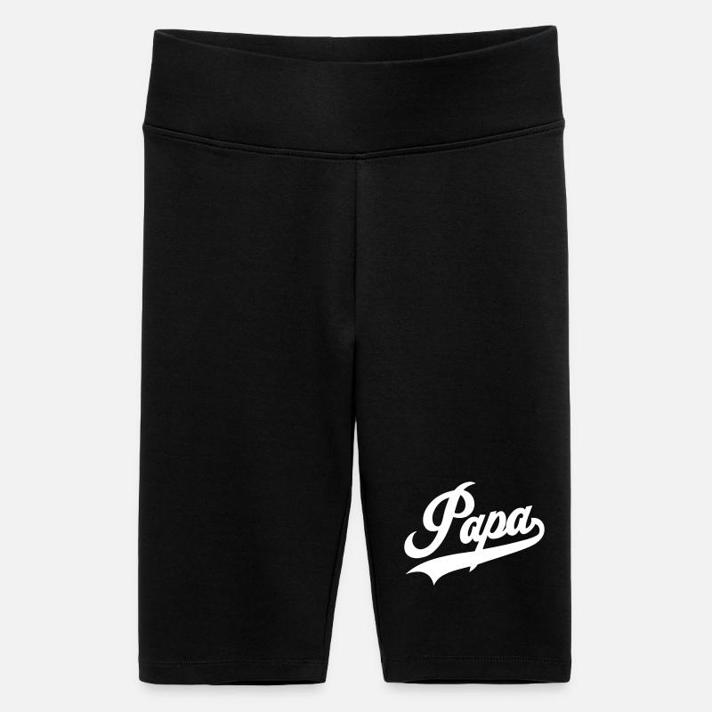 Script classique de Papa - Short cycliste taille haute Femme - noir