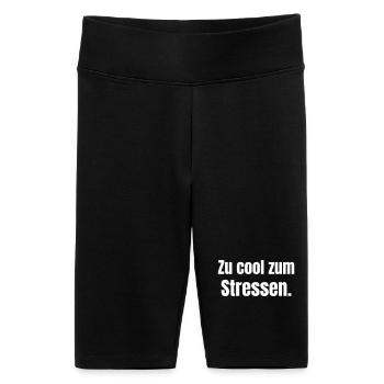 Trop cool pour stresser. - Short cycliste taille haute Femme - noir - Devant