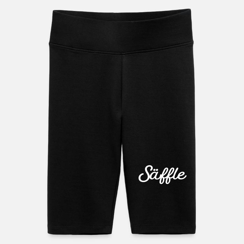 Säffle blanc - Short cycliste taille haute Femme - noir