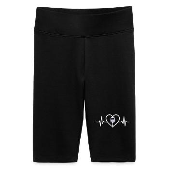 Rosé Wine Heart - Women's High-waist bike Shorts - black - Front