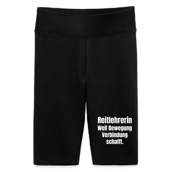 Riding Instructor Motion Connection Design - Women's High-waist bike Shorts - black - Front