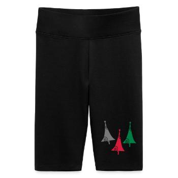 Sapins de Noël - Short cycliste taille haute Femme - noir - Devant