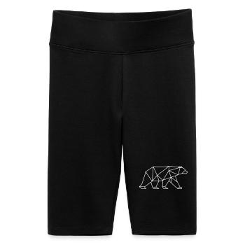 Icône polygonale d’ours - Short cycliste taille haute Femme - noir - Devant