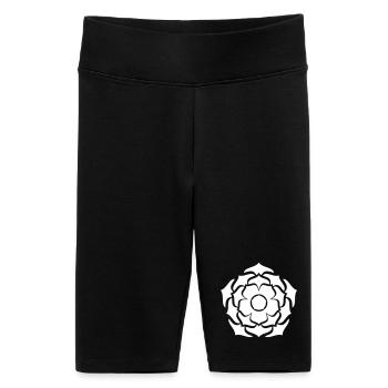 Fleur du Mandala du Lotus - Short cycliste taille haute Femme - noir - Devant