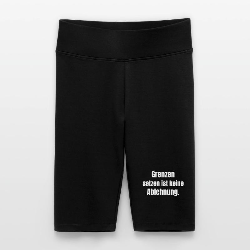 Setting Boundaries: Plain Text Typo Women's High-waist bike Shorts