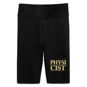 Conception d’étiquettes vintage Physicist - Short cycliste taille haute Femme - noir - Devant
