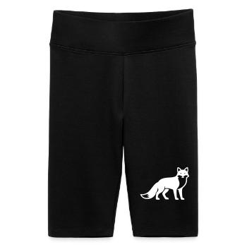 Silhouette d’animal renard - Short cycliste taille haute Femme - noir - Devant