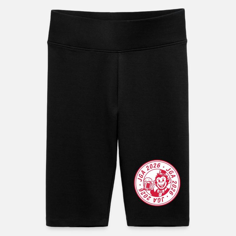 Jga 2026 Affe Bräutigam - Frauen High Waist Bikershorts - Schwarz