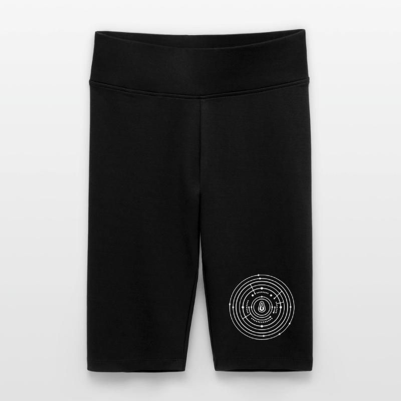 Crop Circle Planet System Abstract Vector Women's High-waist bike Shorts