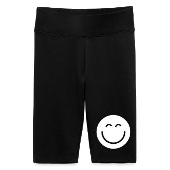 Smiley smile good mood - Women's High-waist bike Shorts - black - Front