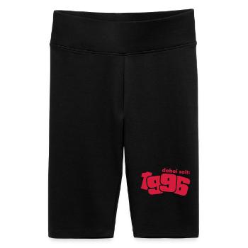Dabei seit Jahrgang 1996 geboren - Frauen High Waist Bikershorts - Schwarz - Vorne