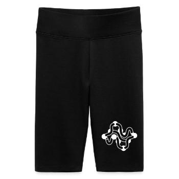 Chaîne moléculaire de repliement des protéines - Short cycliste taille haute Femme - noir - Devant