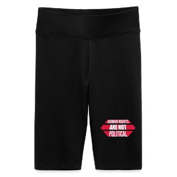 Human Rights Are Not Political Menschenrechte Logo - Women's High-waist bike Shorts - black - Front
