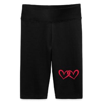 Mariage Hearts - Short cycliste taille haute Femme - noir - Devant