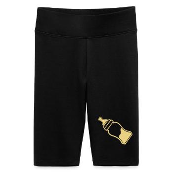 Baby Bottle - Women's High-waist bike Shorts - black - Front