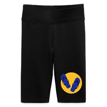 Endlich Ferien! - Frauen High Waist Bikershorts - Schwarz - Vorne