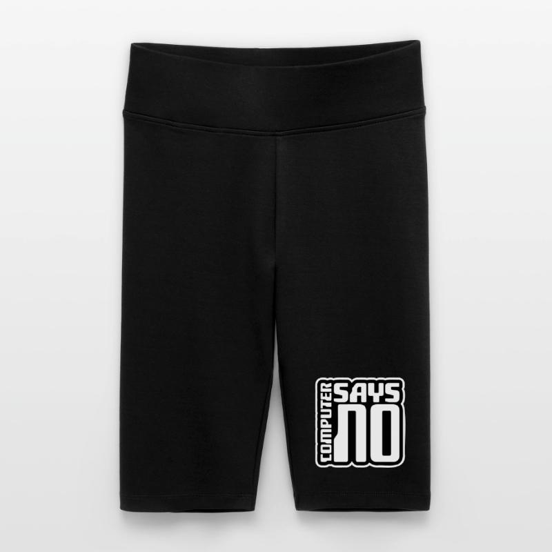 Computer Says No Funny Programmer Nerd Technique Women's High-waist bike Shorts