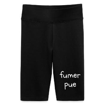 Fumer pue - Short cycliste taille haute Femme - noir - Devant