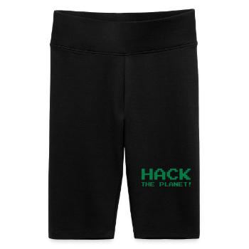 Hack the Planet ! - Women's High-waist bike Shorts - black - Front