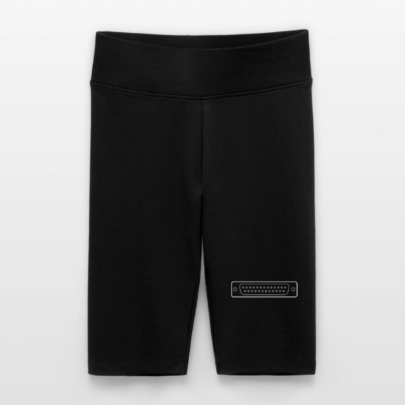 DB 25 Connector Parallel, Printer Women's High-waist bike Shorts