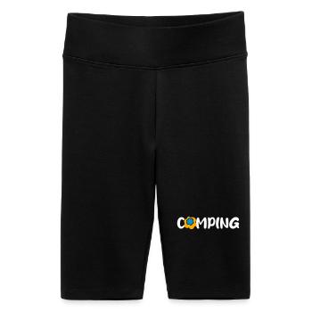 Camping Blume Comic Caravan Van Life Camping-car Fan - Short cycliste taille haute Femme - noir - Devant