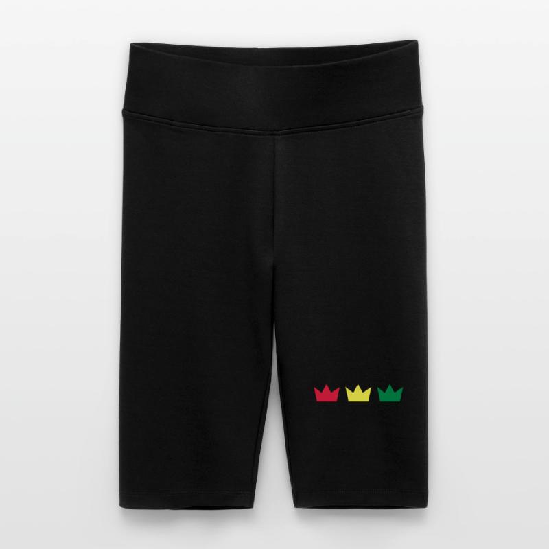 Rasta farben Frauen High Waist Bikershorts