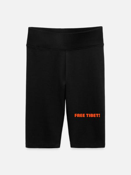 free tibet - Short cycliste taille haute Femme - noir
