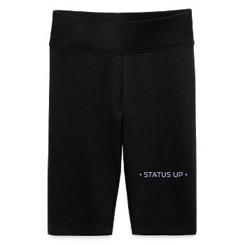 Status Up Level Up Gaming Text Vector - Women's High-waist bike Shorts - black - Front