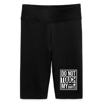 Do Not Touch My Darts Warning Darts Player Humor - Women's High-waist bike Shorts - black - Front
