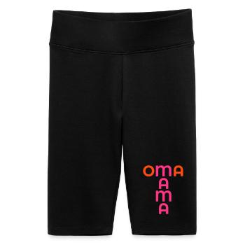 Annonce du bébé - Maman Mamie - Short cycliste taille haute Femme - noir - Devant