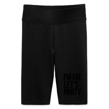 party - Frauen High Waist Bikershorts - Schwarz - Vorne