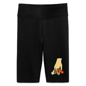 Family Baby Hands Togetherness - Women's High-waist bike Shorts - black - Front