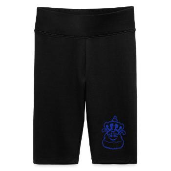 Chenille Roi Couronne Vieux Souverain Barbe Royale - Short cycliste taille haute Femme - noir - Devant