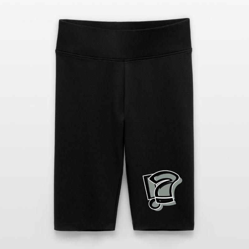 !? Point d’interrogation d’exclamation Short cycliste taille haute Femme