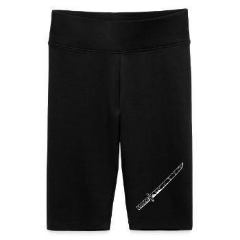 Katana Schwert Mosaik Splitter Kunst Vektor - Frauen High Waist Bikershorts - Schwarz - Vorne