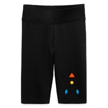 Vaisseau spatial fusée abstrait - Short cycliste taille haute Femme - noir - Devant