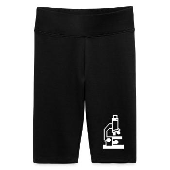 Pixel Microscope 8-Bit Laboratory - Women's High-waist bike Shorts - black - Front